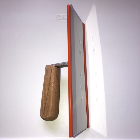 VENETIAN PLASTERING TROWEL Trapezoid Stainless Steel Round Edge Wood Handle Tool - Picture 3 of 11